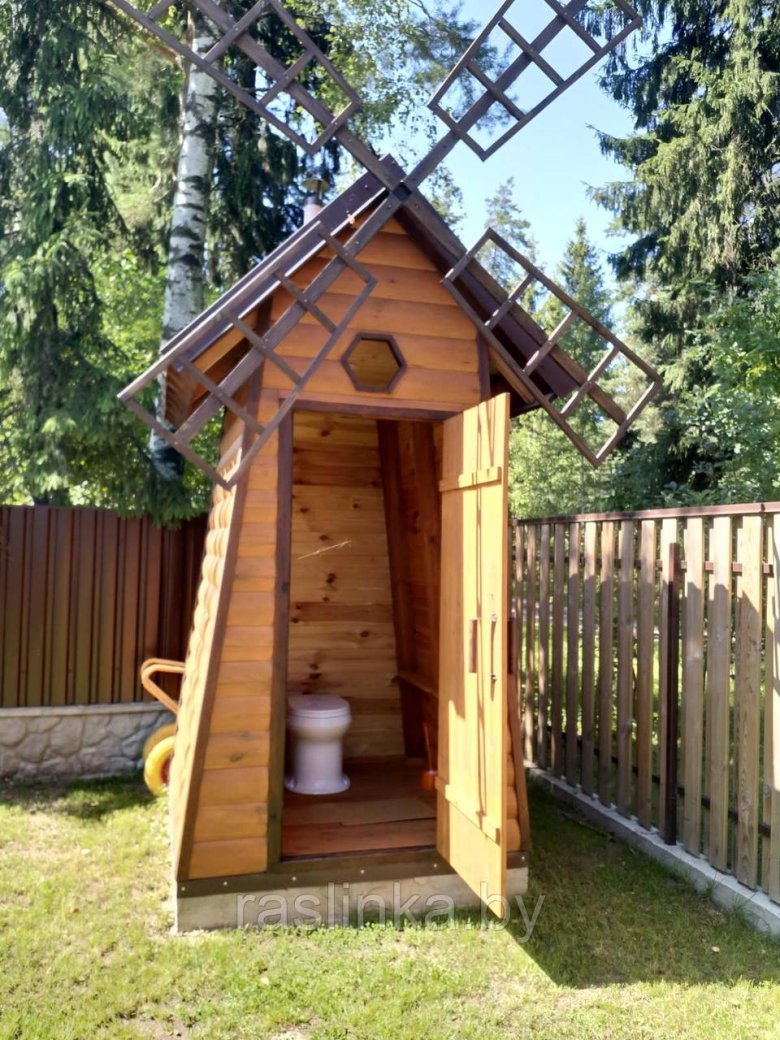 Дачный туалет мельница
