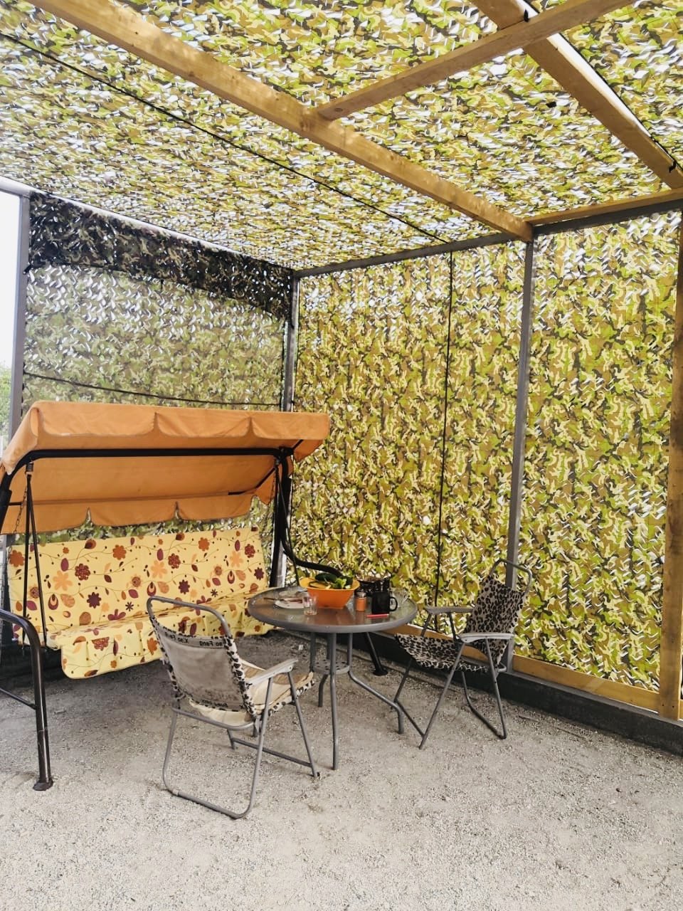 Маскировочная сетка для беседки