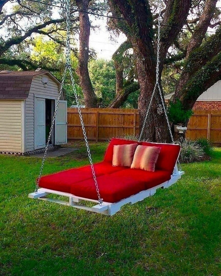 Подвесная кровать для дачи