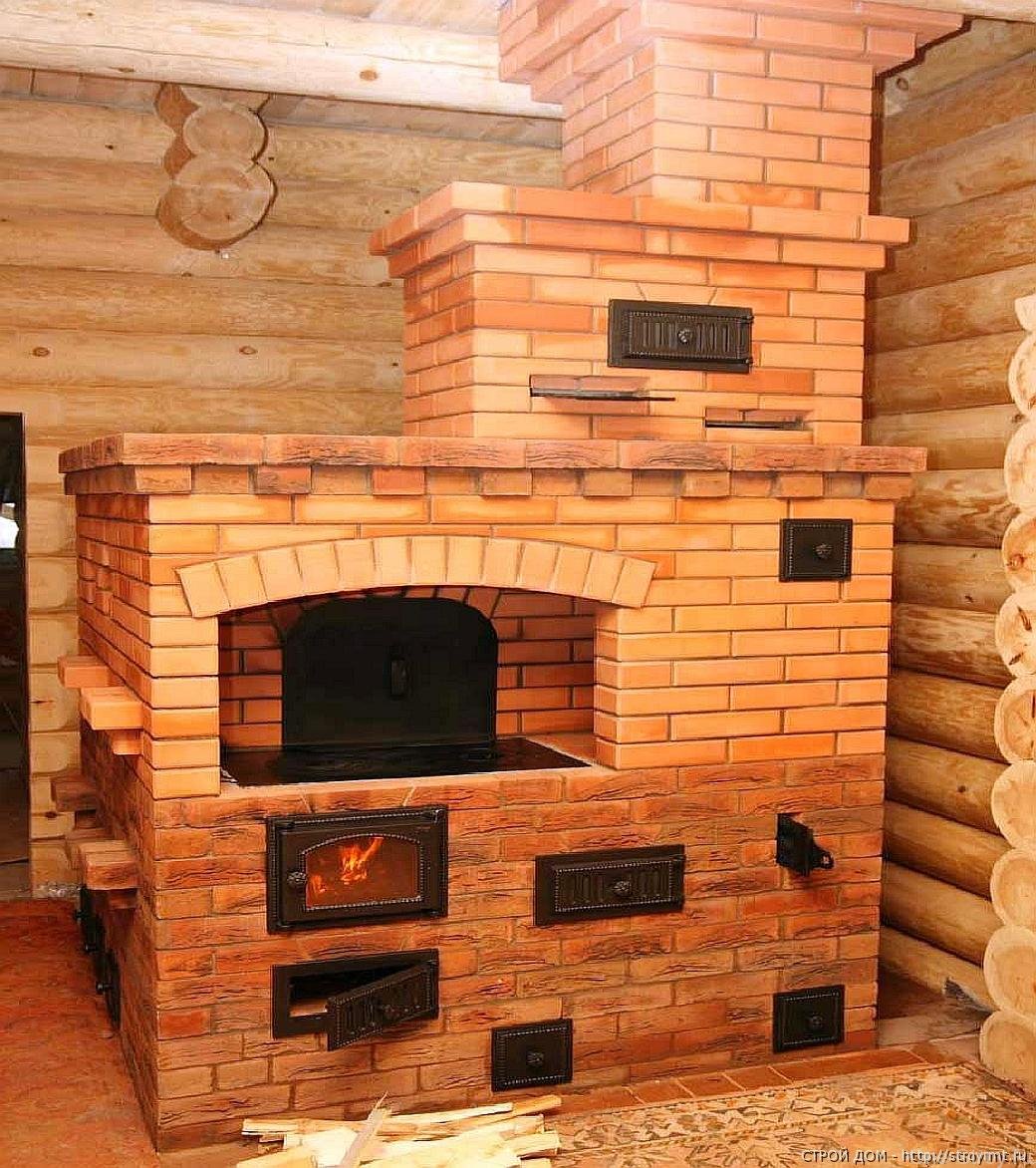 Отопительная кирпичная печь 100кв