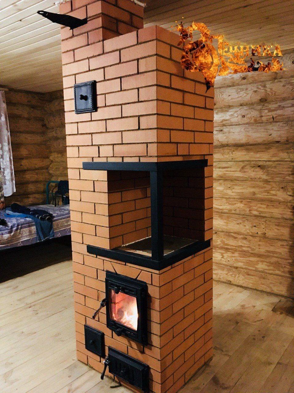 Отопительно-варочная печь из кирпича Малютка