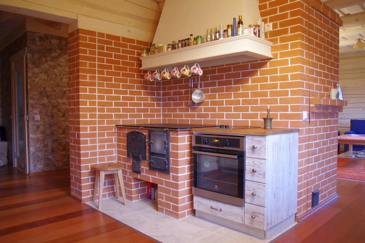 Кирпичная печь камин 1на1