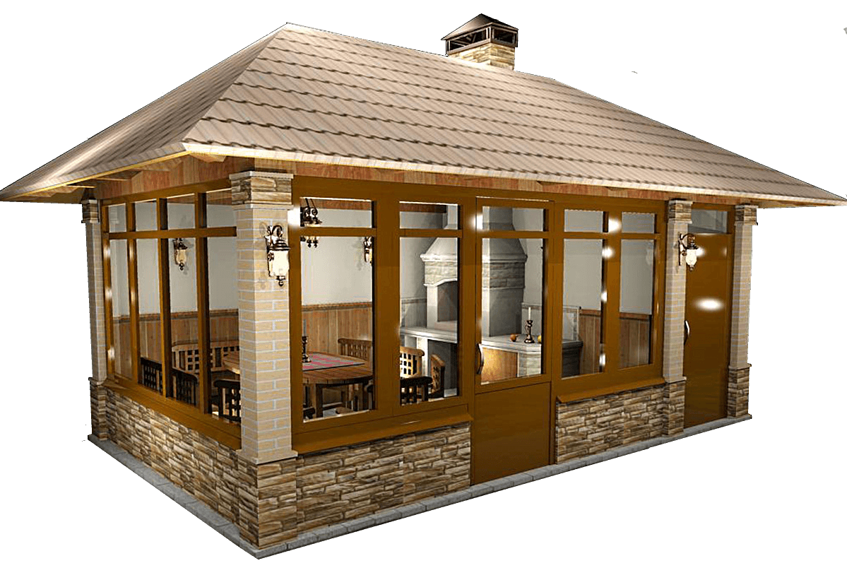 Терем беседки застекленные