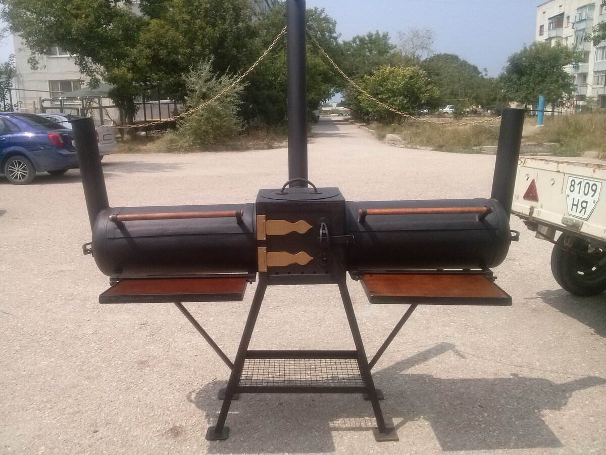 Смокер из газовых баллонов