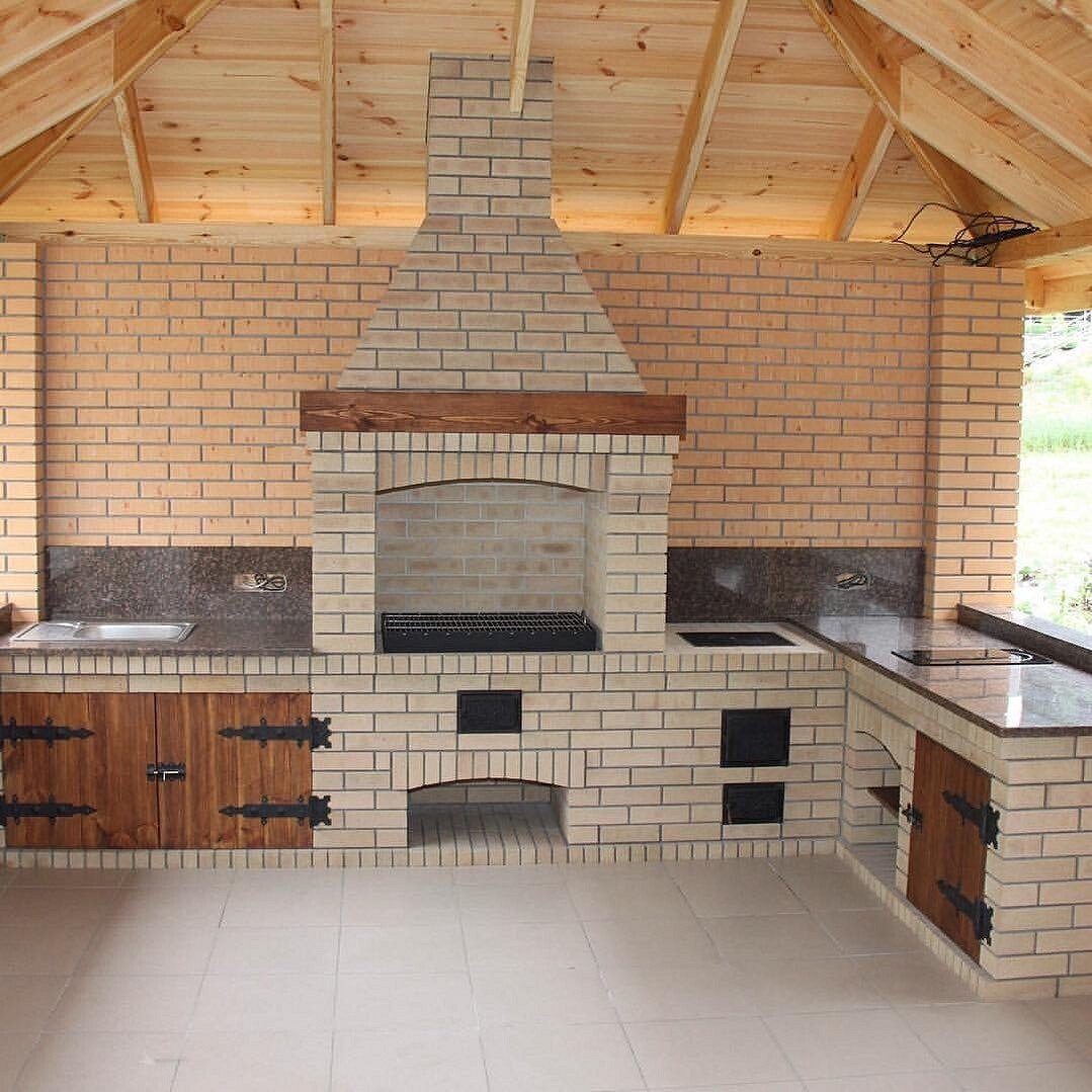 Летняя кухня с мангалом