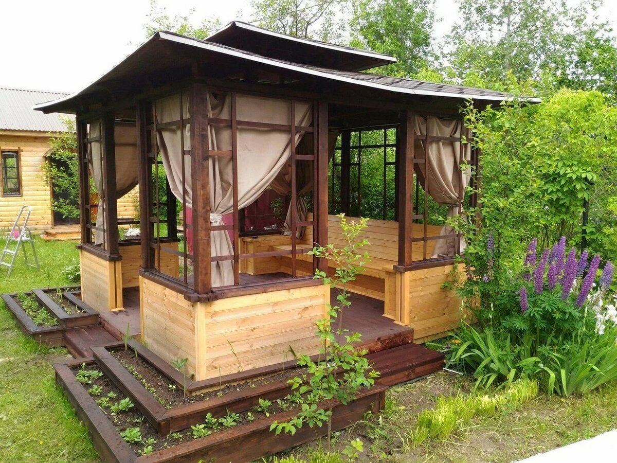 Красивые дачные беседки