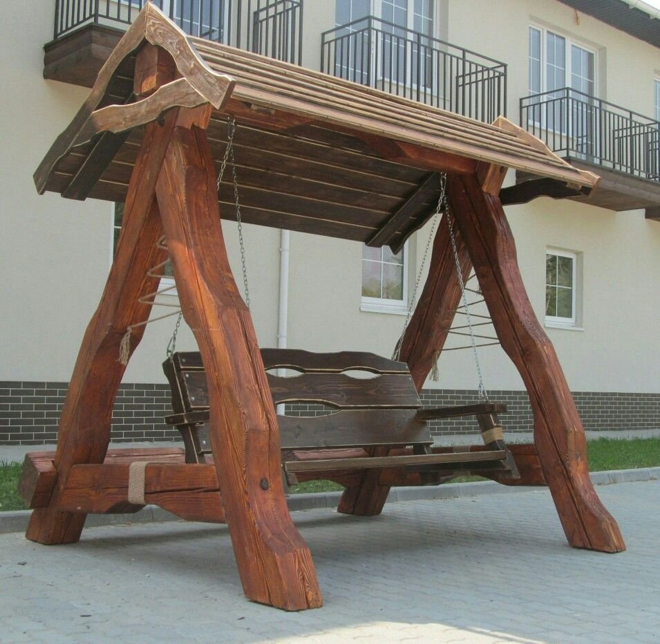 Качеля деревянная