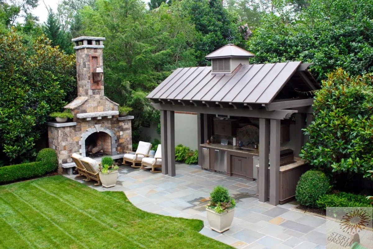 Прованс ландшафт зона барбекю