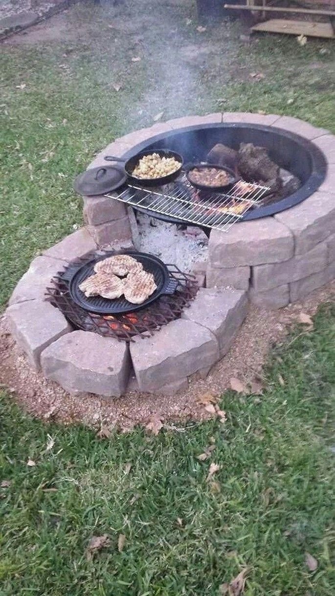 Дачный мангал из кирпича