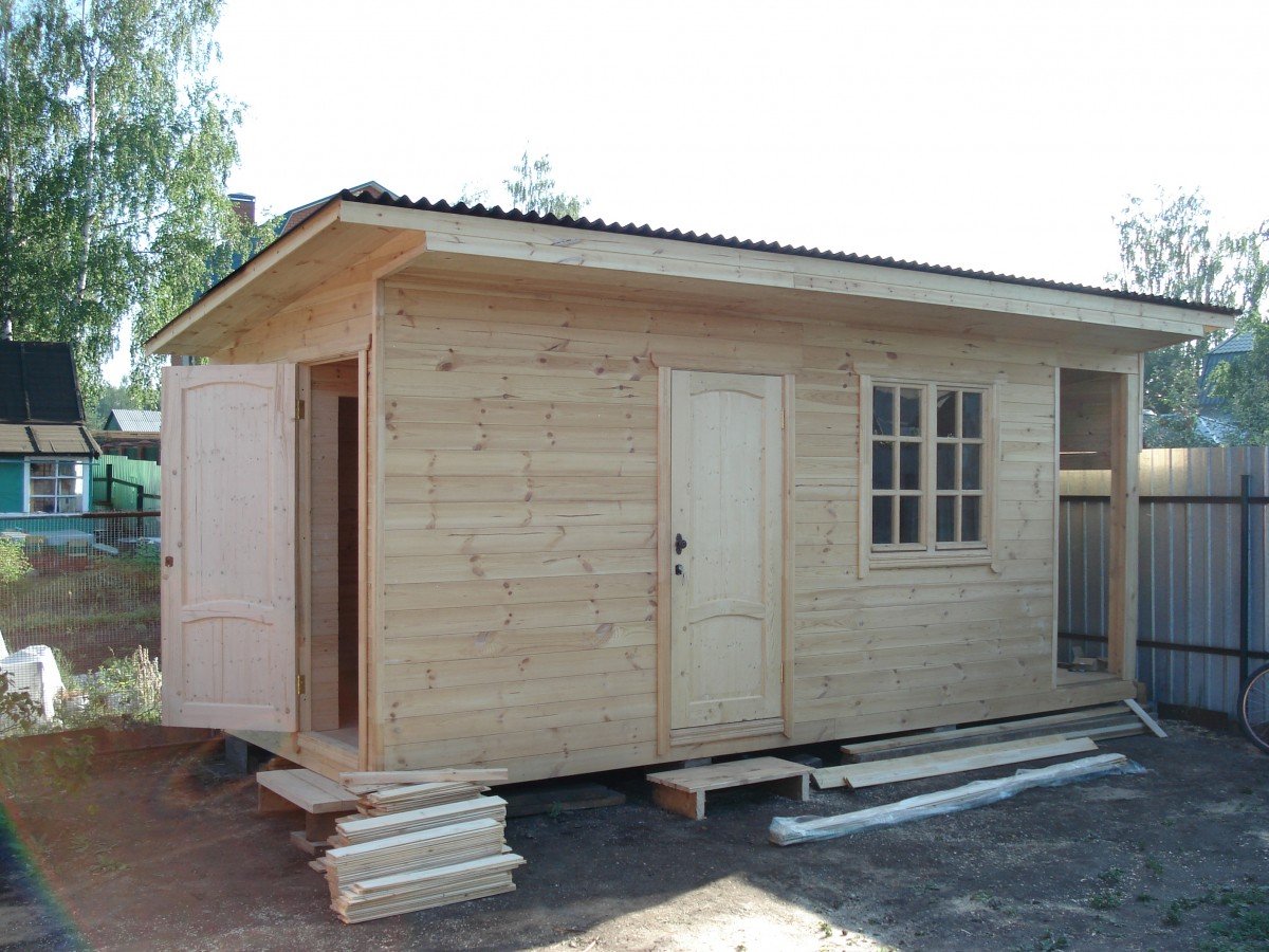 Хозблок 5х3 односкатной крышей