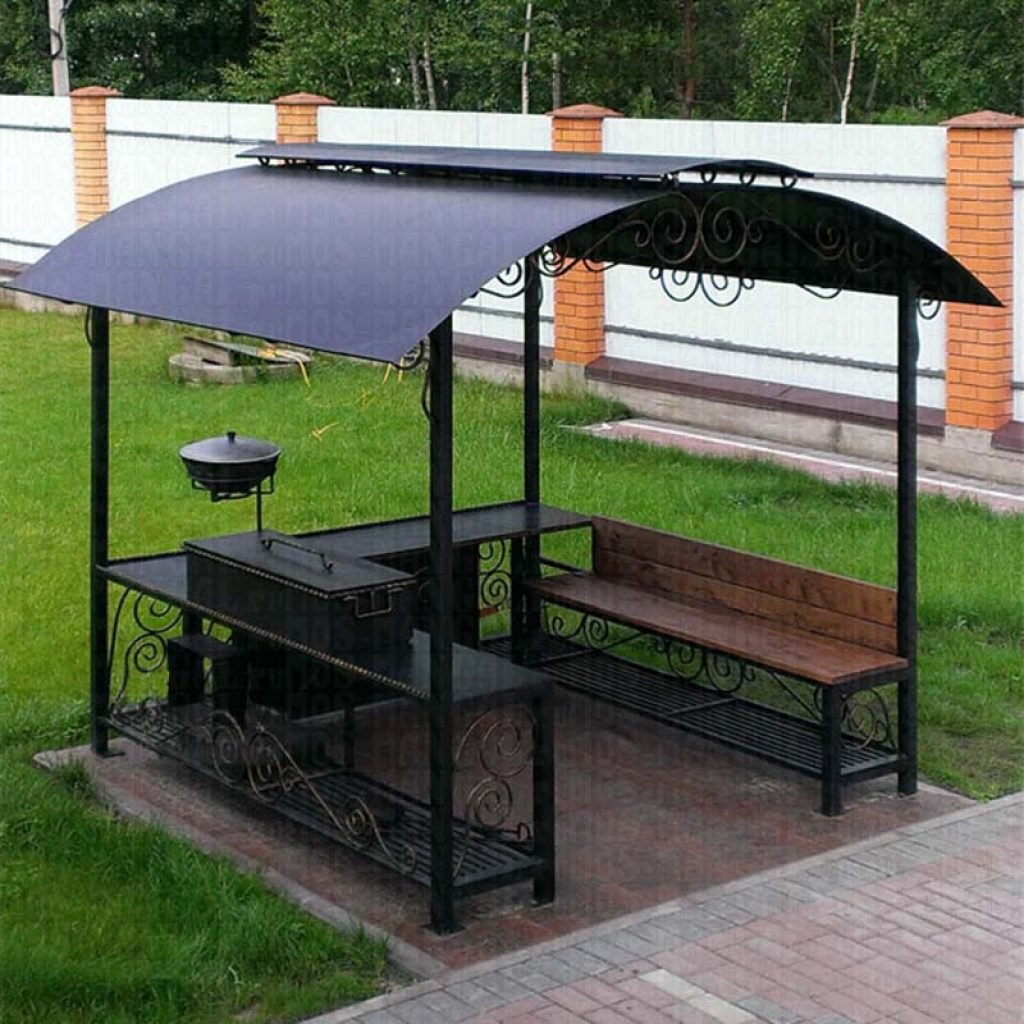 Навес для мангала шашлычник 1.5x2.5x2