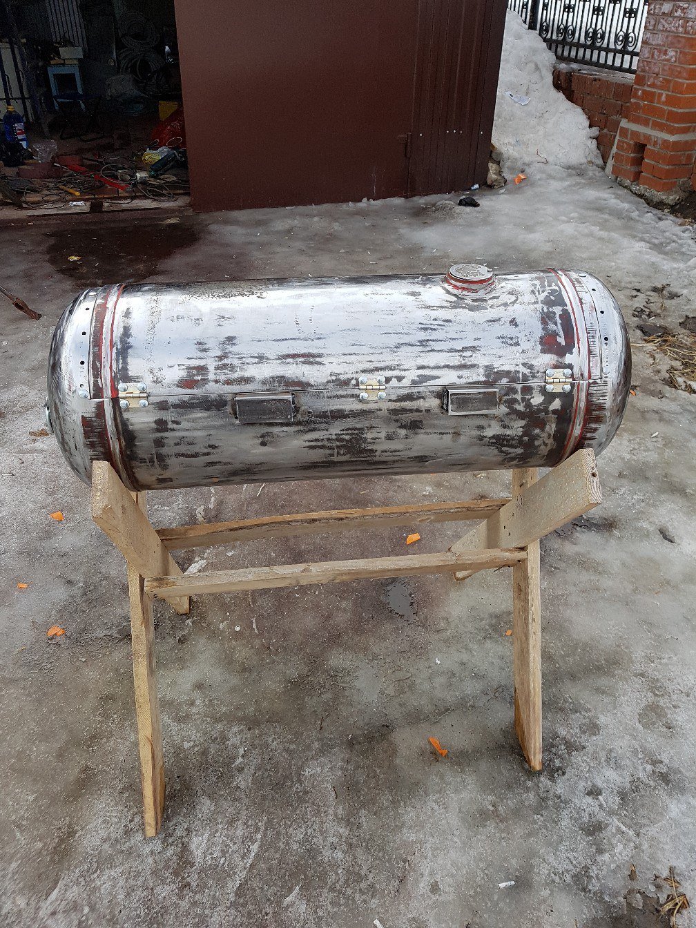 Мангал из газового баллона