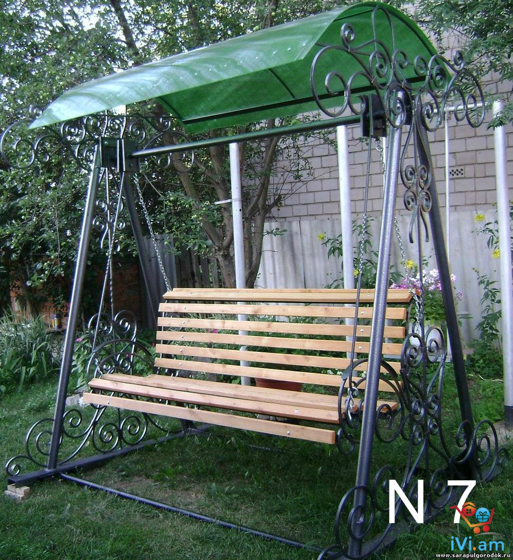Качели садовые из металла