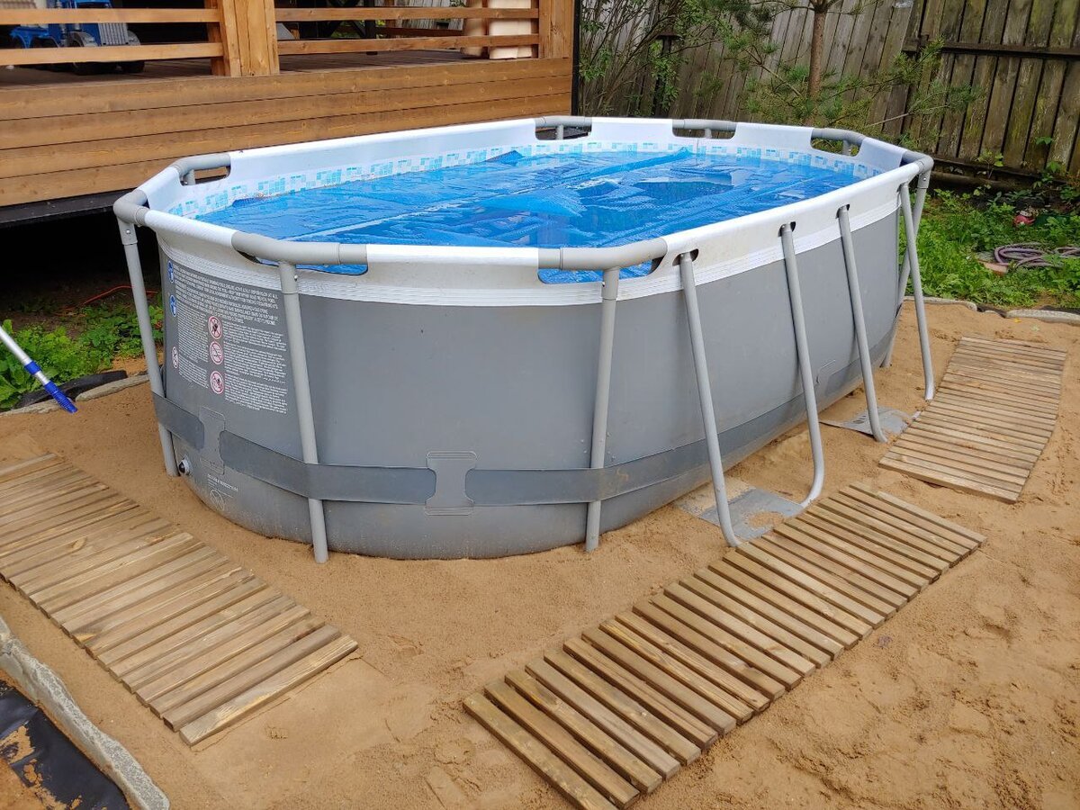 Каркасный бассейн на даче