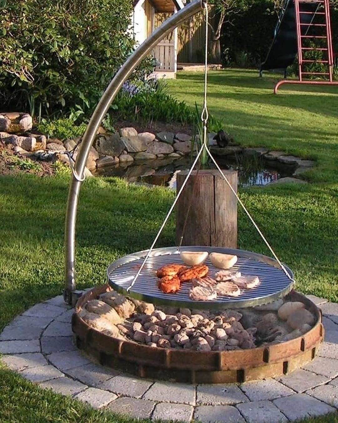 Место для костра на даче