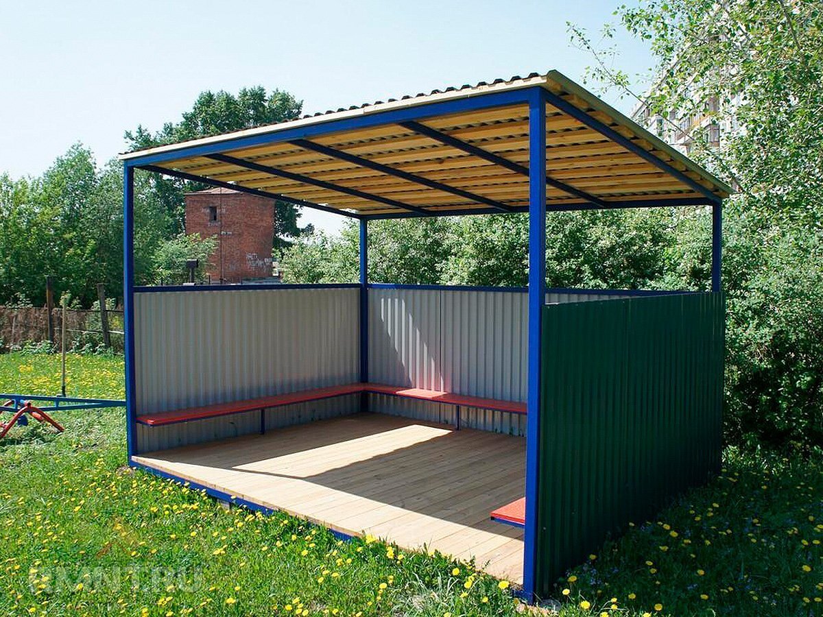 Беседка для дачи своими руками из металла