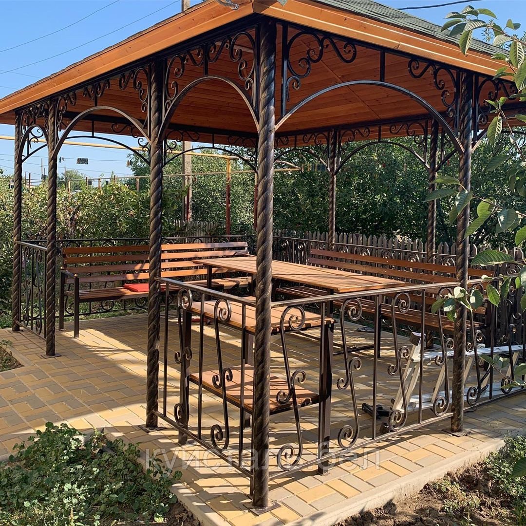 Красивые металлические беседки