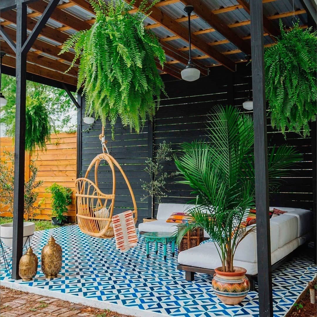 Пергола патио в саду