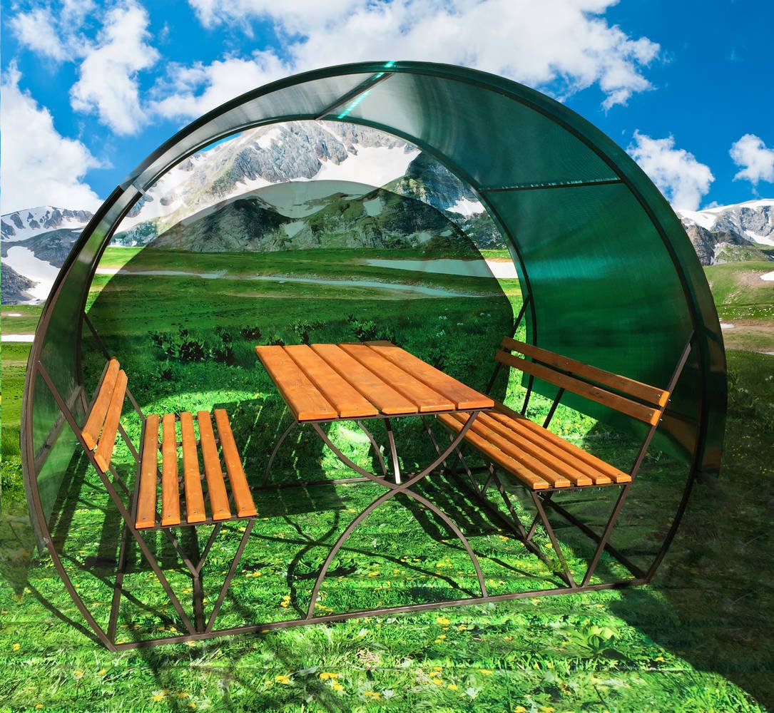 Беседка поликарбонат Хайтэк