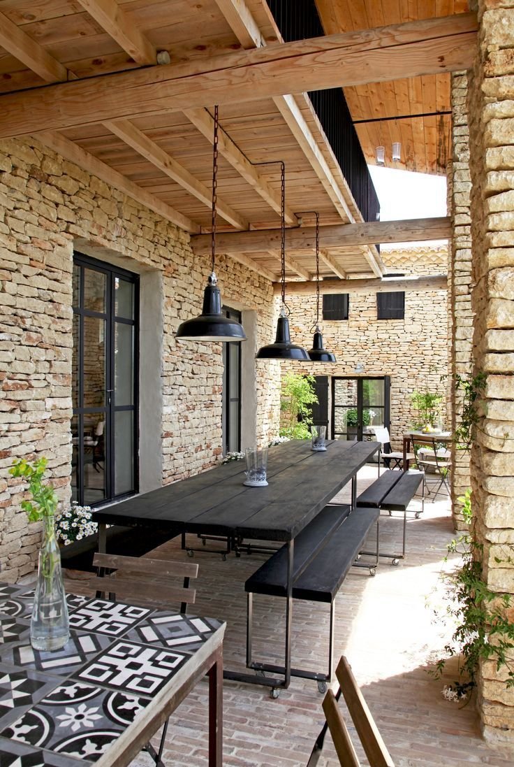 Беседка в стиле лофт с мангальной зоной