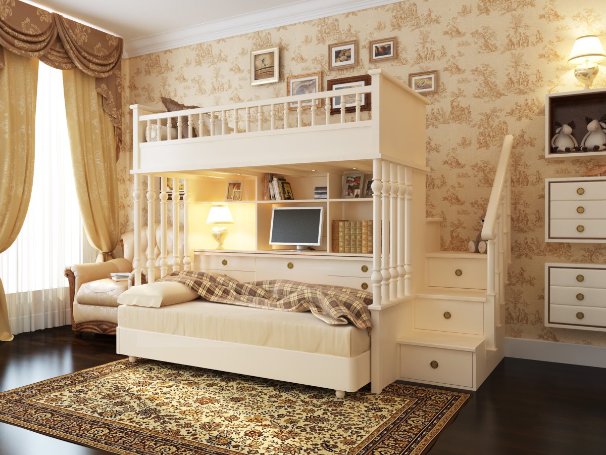 Кровать двухъярусная Woodright