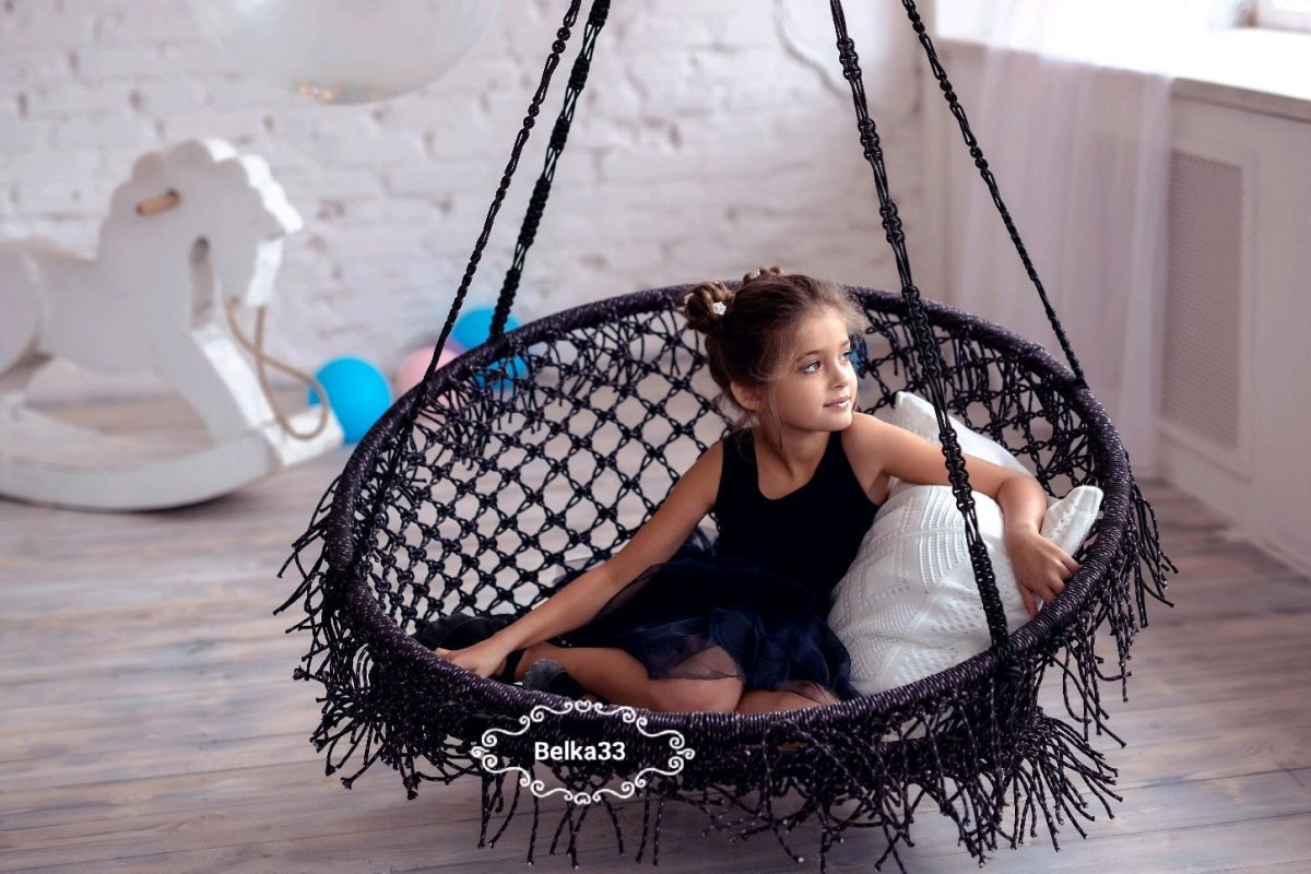 Качели плетеные подвесные
