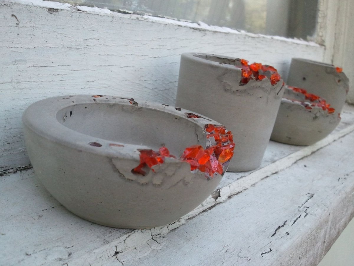 Цветочные кашпо из бетона