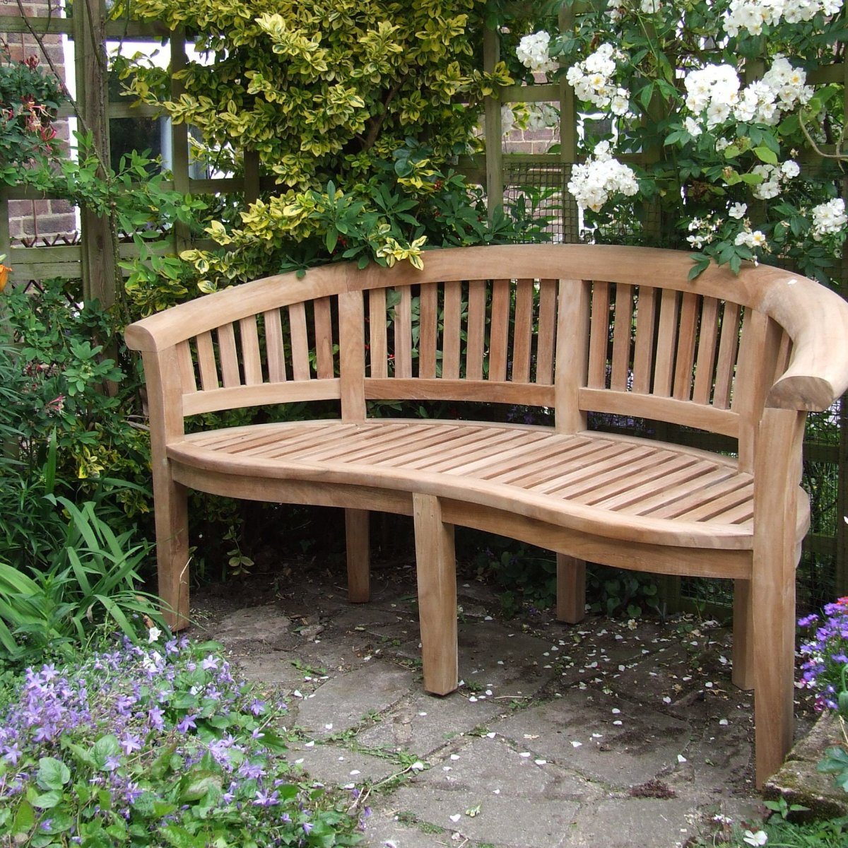 Деревянные лавочки для сада