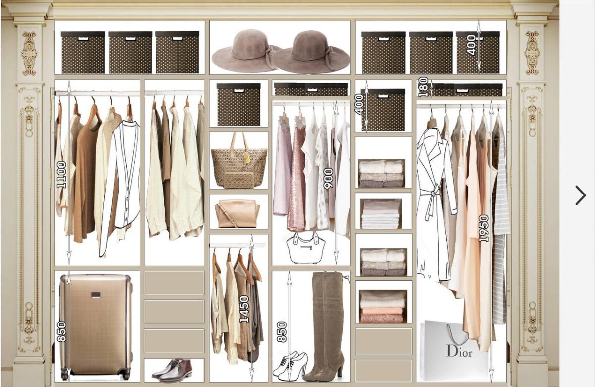 Наполнение шкафа купе