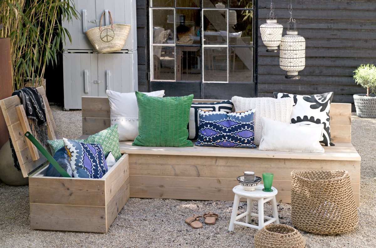 Подушки на скамейку