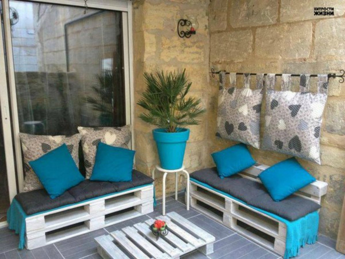 Мебель из поддонов для дачи