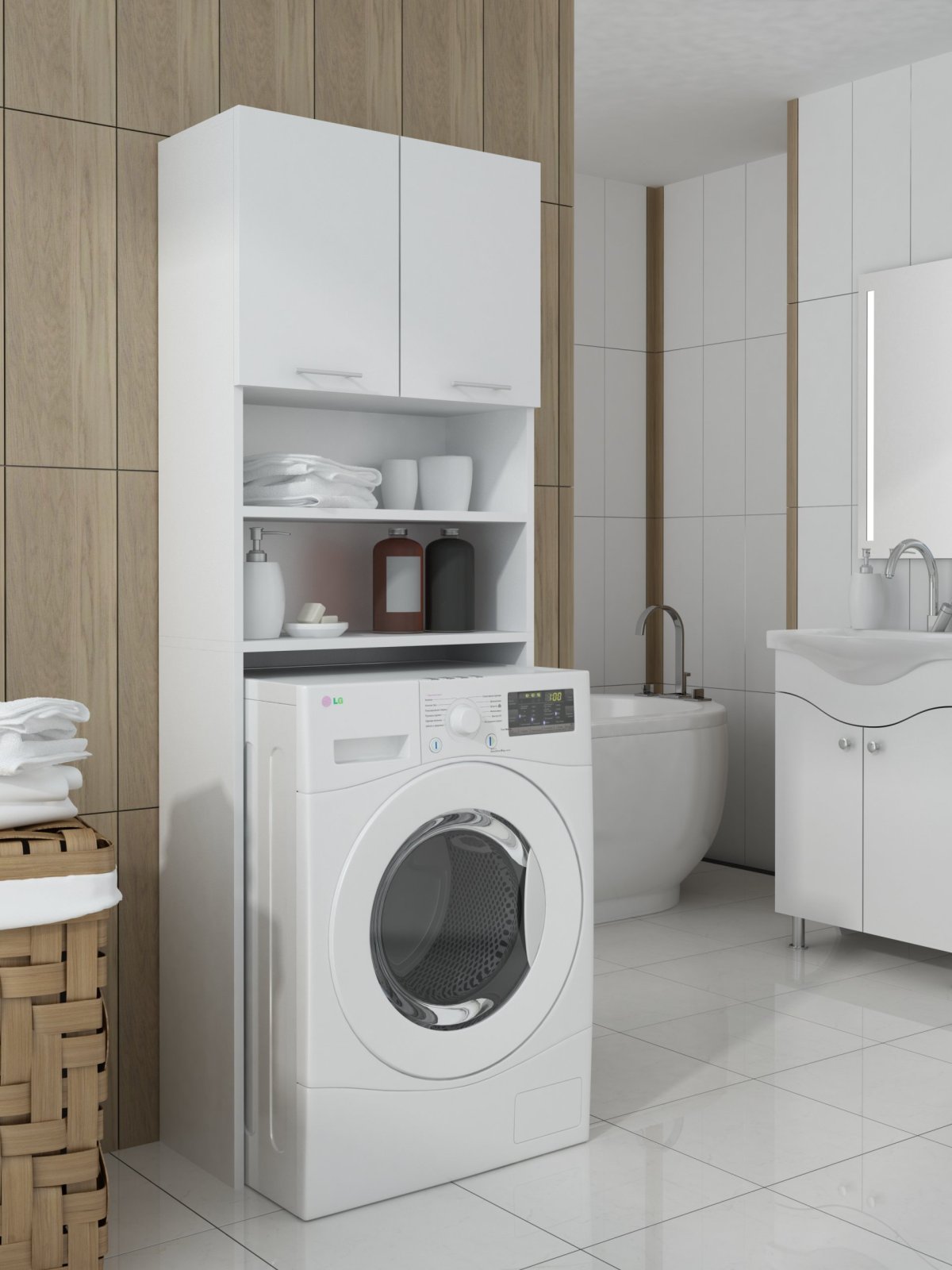 Шкаф в ванную над стиральной машиной