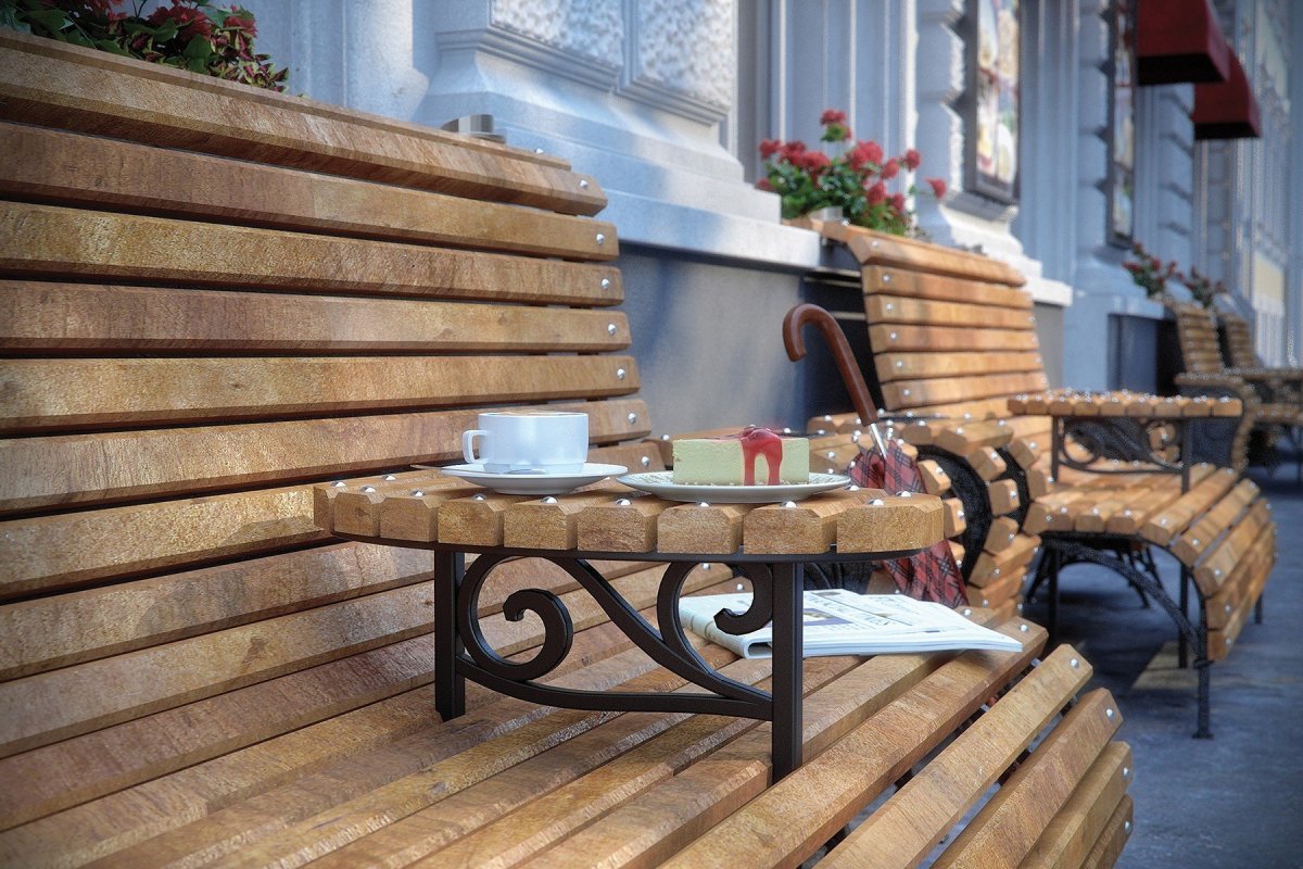 Скамейки для кофейни