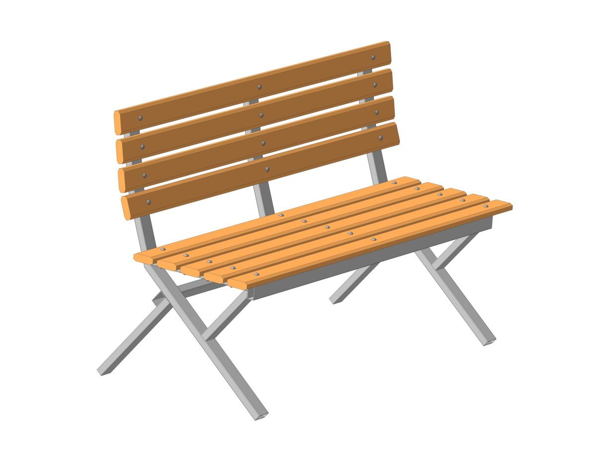 Конструкция скамья уличные