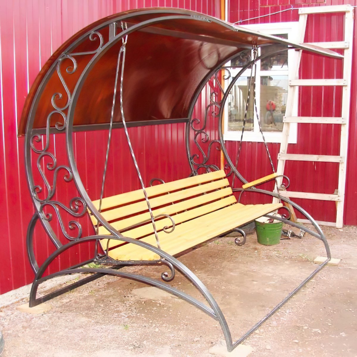 Садовые качели Парадиз из профильной трубы