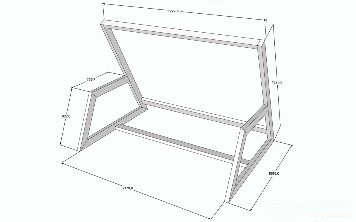 Чертежи садовых качель из профильной трубы