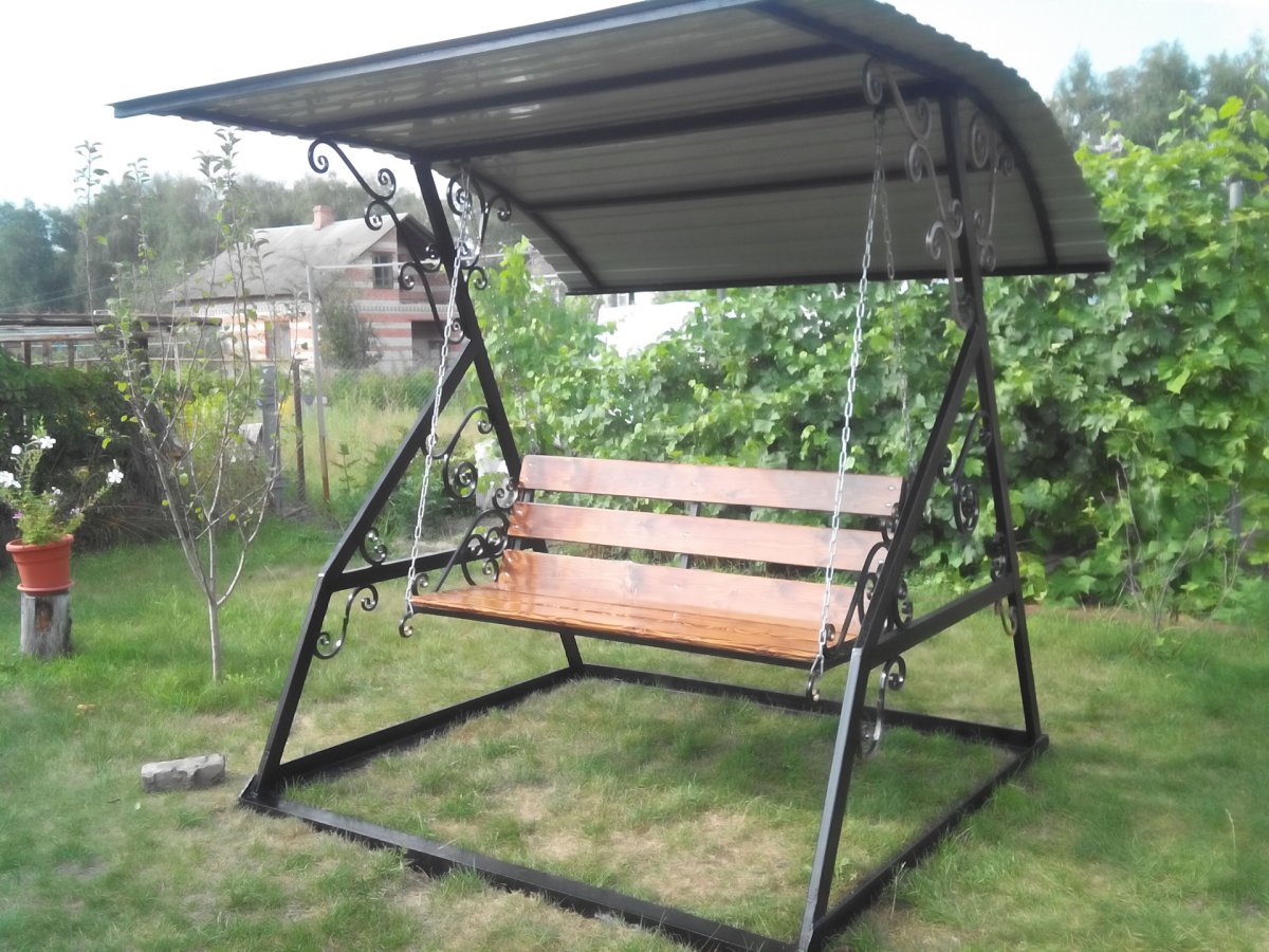 Качели Парадайс из профильной трубы