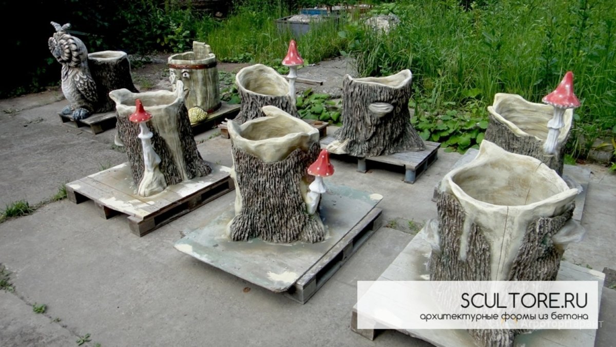 Декоративные изделия из бетона для сада