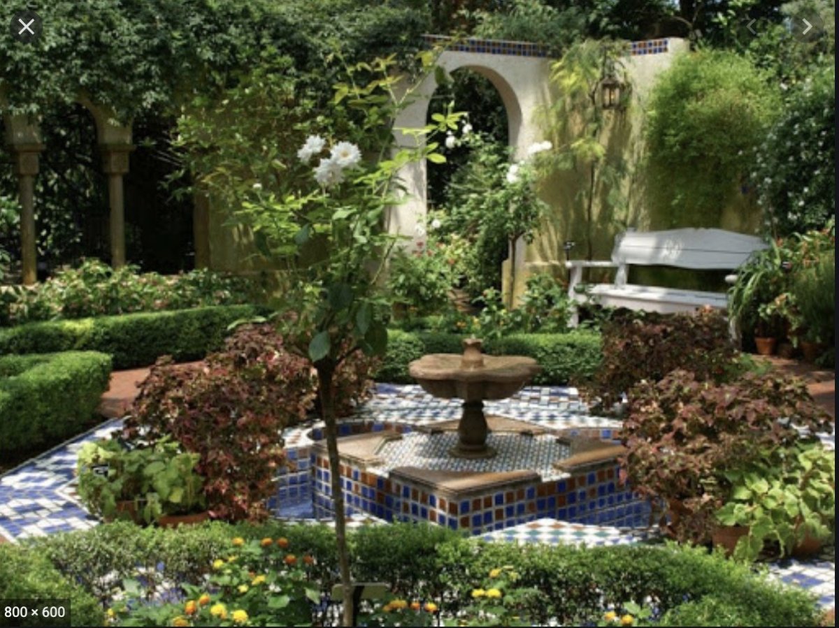 Испано-мавританский стиль сада