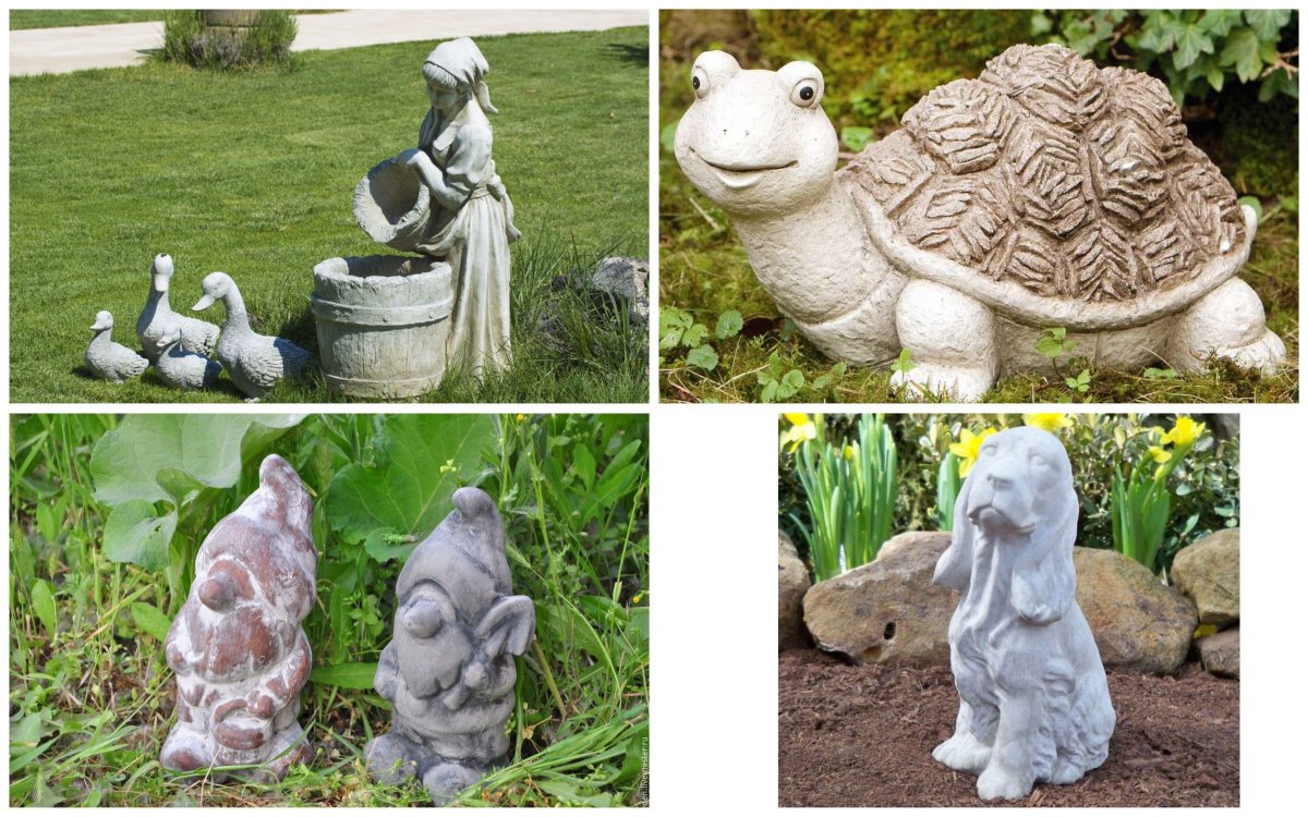 Садовые фигурки из бетона