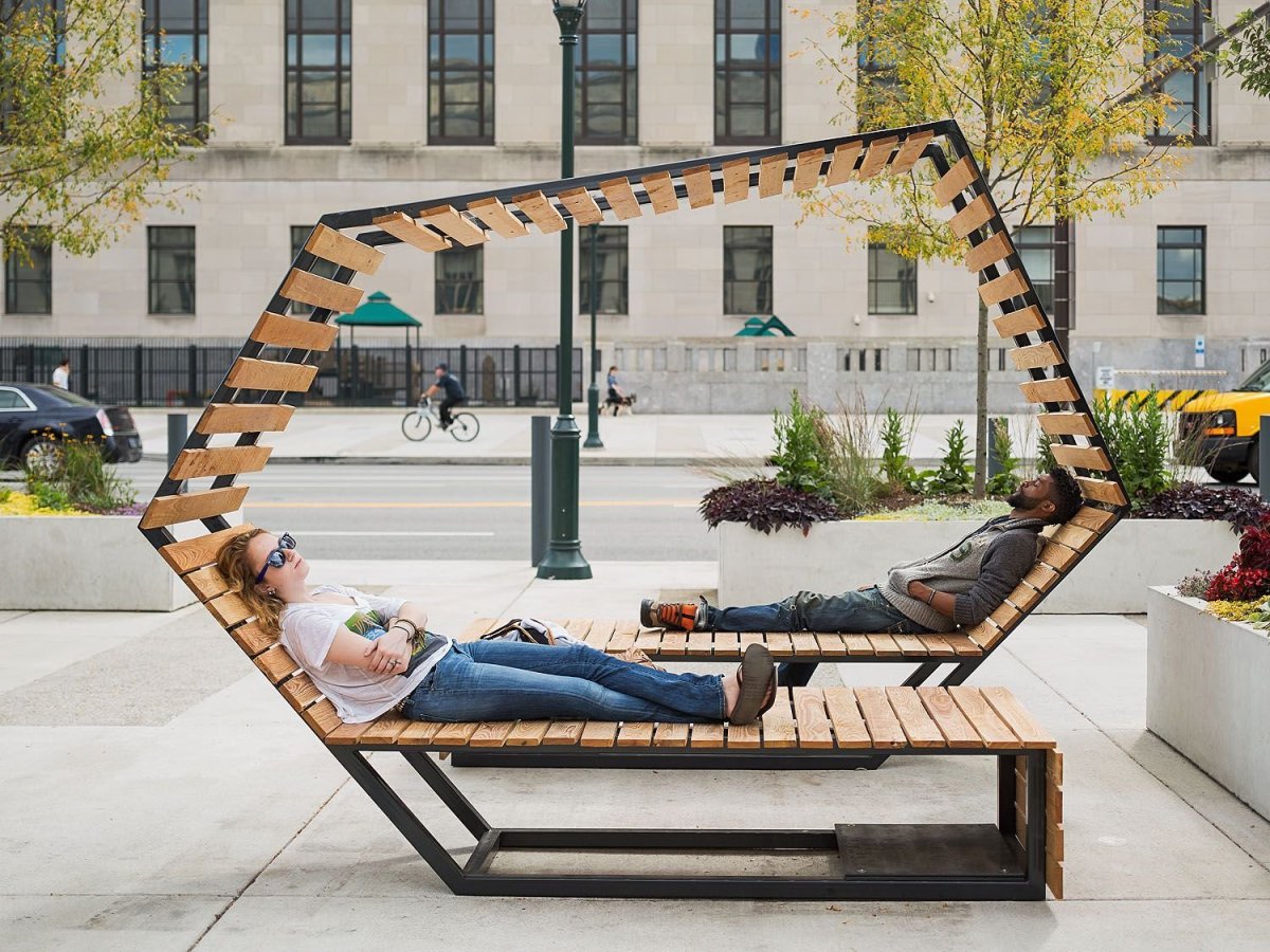 Скамья-лежак Парковая МАФ