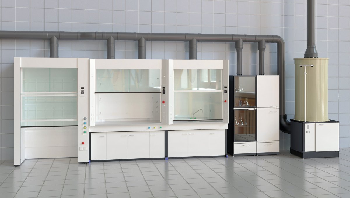 Мебель лабораторная МЕТАЛЛДИЗАЙН вытяжные шкафы