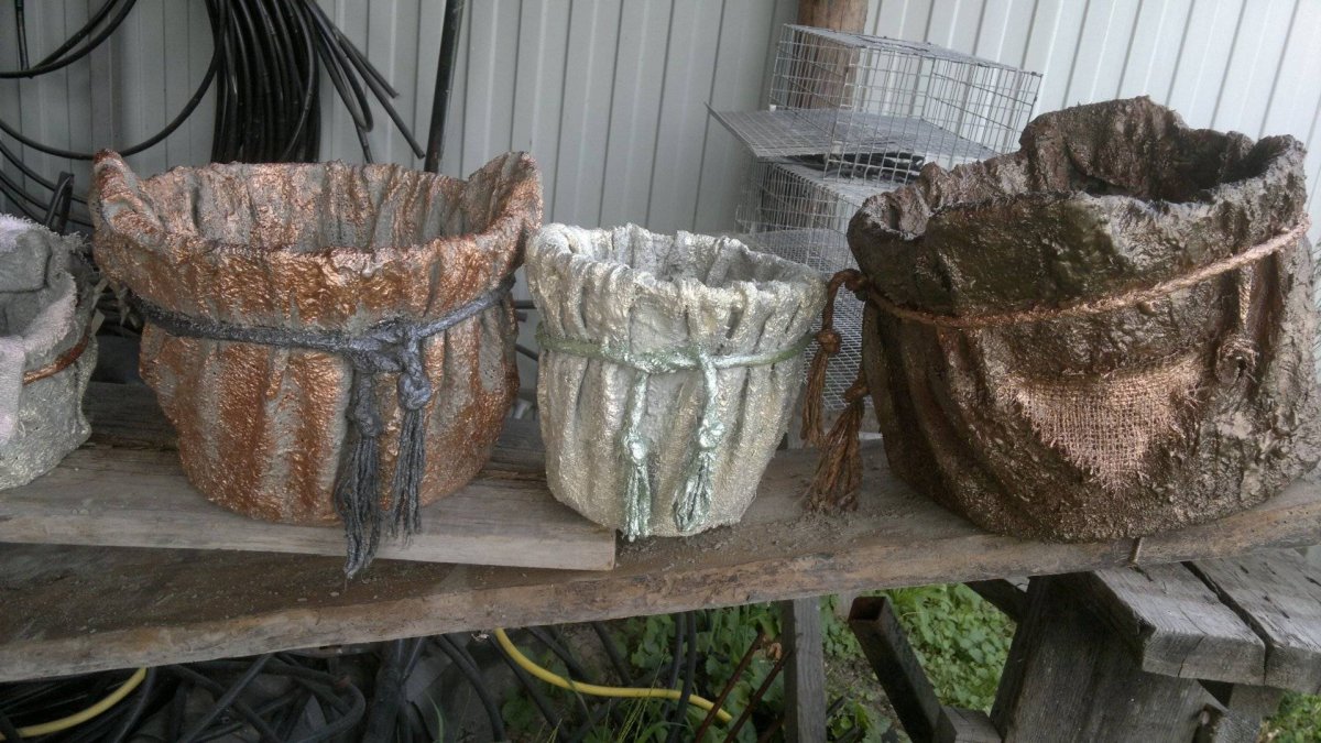 Вазоны из цемента