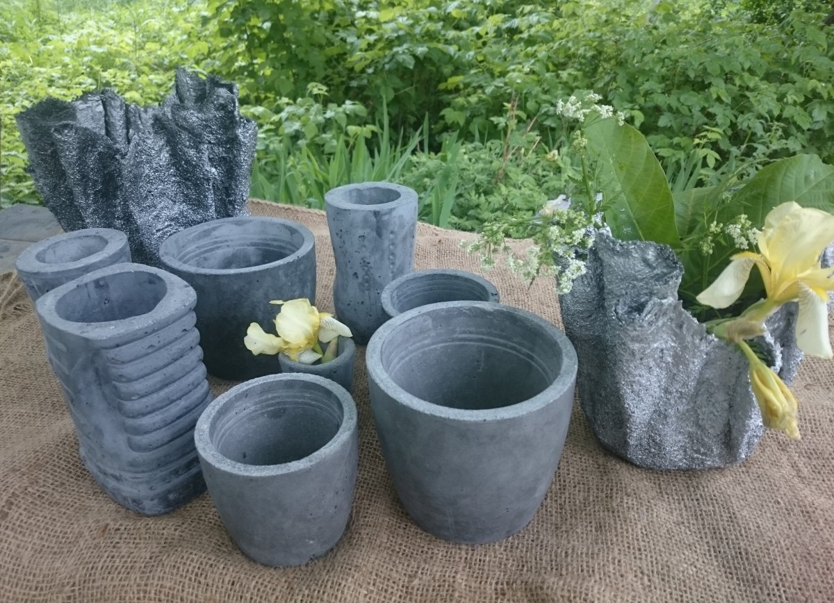 Вазоны из цемента своими руками для сада