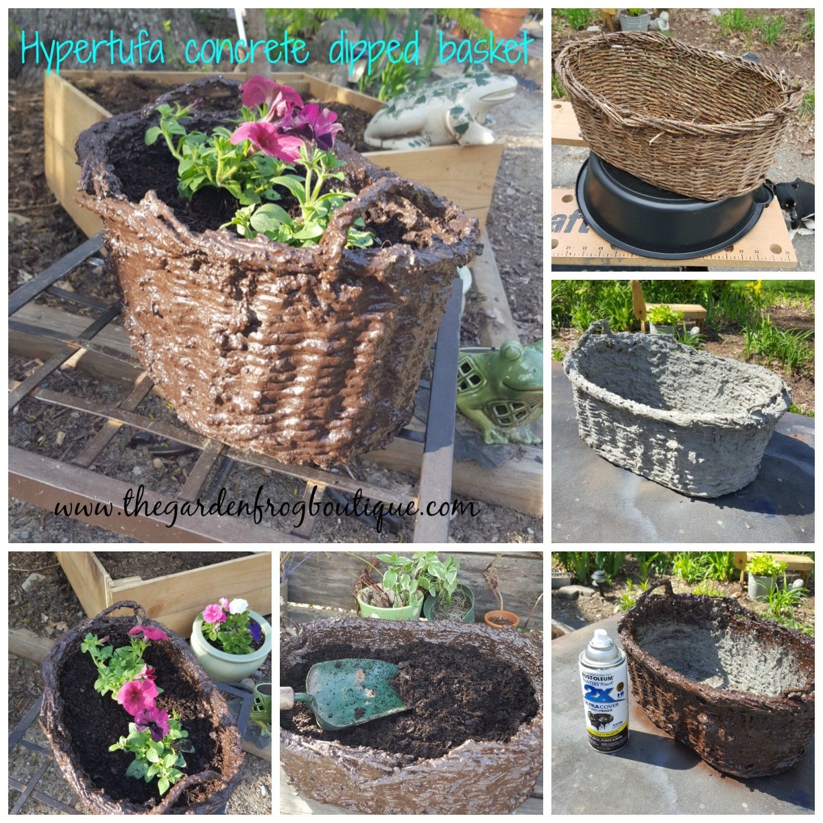 Клумба из старого ведра