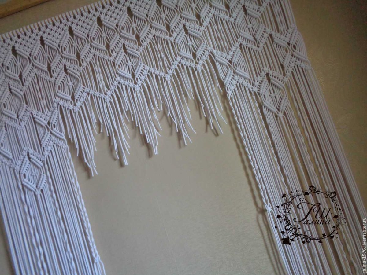 Макраме занавески на окна