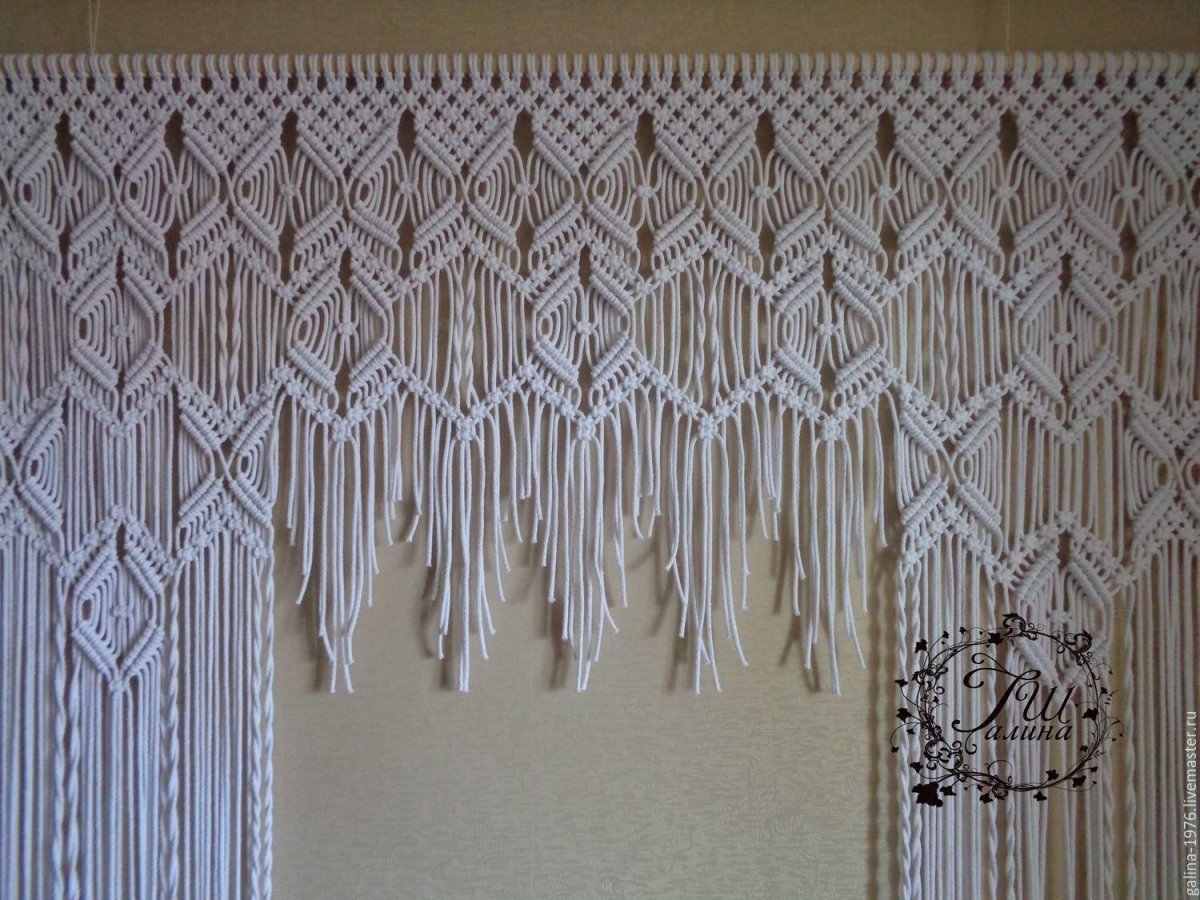 Шторы плетеные макраме