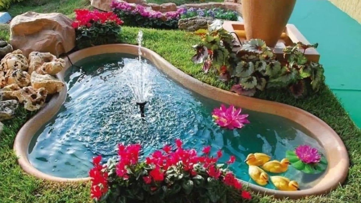 Мини пруд на даче своими руками
