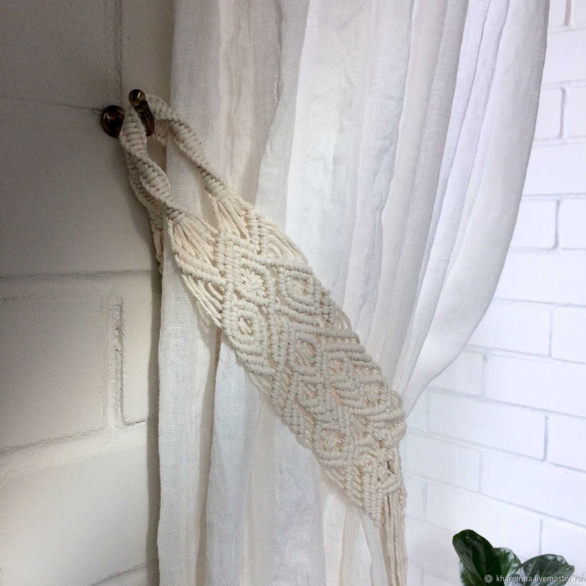 Подхваты для штор макраме