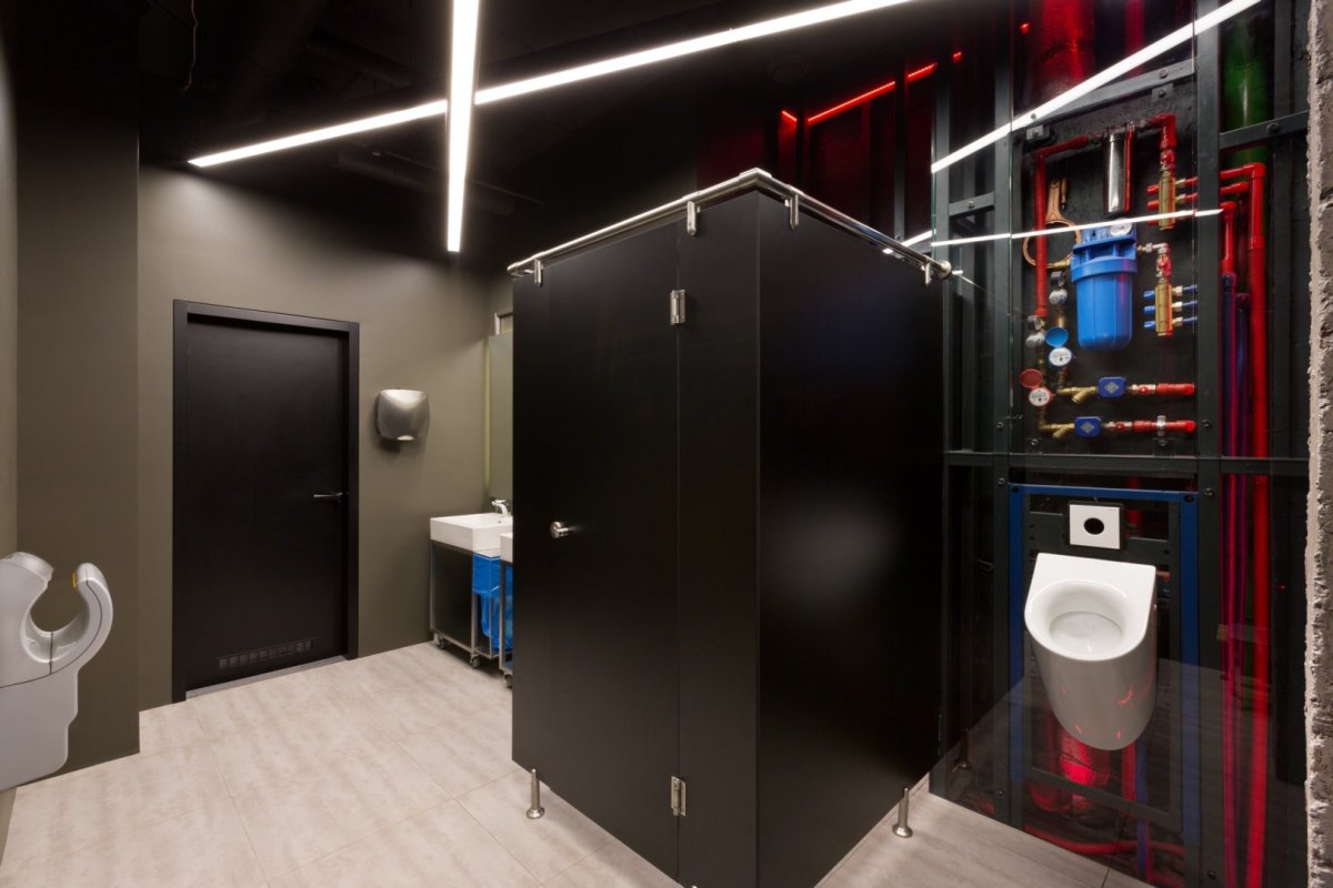 Общественный туалет интерьер